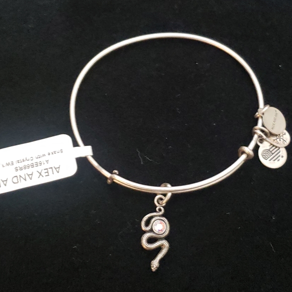 NWT Alex & Ani Rafaelian Silver Snake & Swarovski Crystal 2017 - Picture 11 of 13